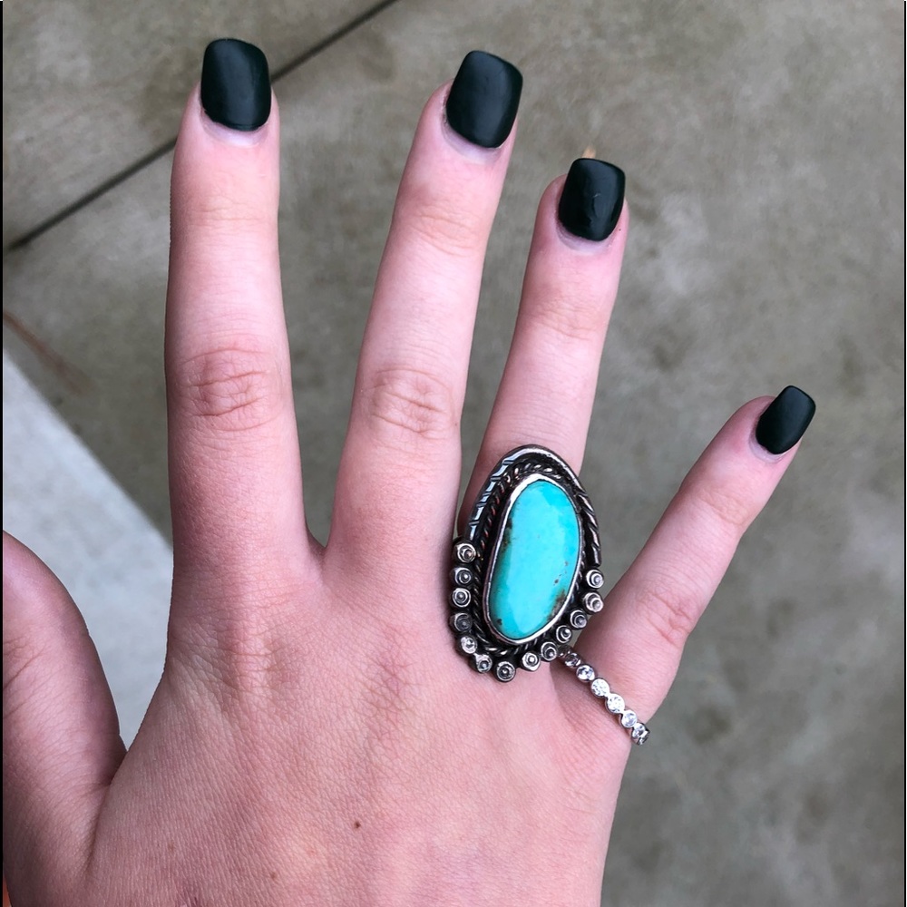 Large sterling silver southwestern ring